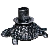 ДЕКОР Подсвечник Черепаха антик серебро РЗДИ/1шт