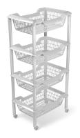 Этажерка универсальная Джета 4 корзины светло-серый на колесиках С736 /4шт/ Мартика Этажерка универсальная Джета 4 корзины светло-серый на колесиках С736 /4шт/ Мартика