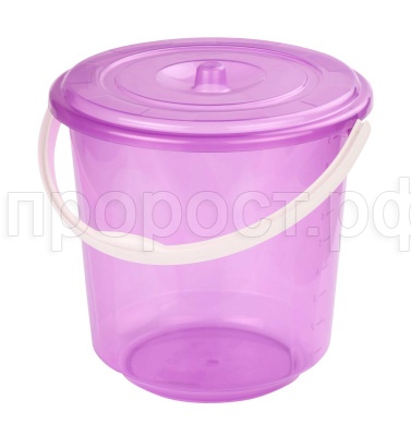 Ведро 10л Хозяюшка с крышкой Ведро 10л Хозяюшка с крышкой