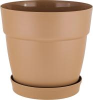 Кашпо Fiori D170мм 2л молочный шоколад с прик. под. IG6601 /15шт/ПР