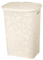 Корзина для белья 60л Бабочка слон.кость 16032