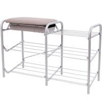 Этажерка д/обуви 3-х ярусная с ящиком матовый серый  ЭТП1-1/МС Этажерка д/обуви 3-х ярусная с ящиком матовый серый  ЭТП1-1/МС