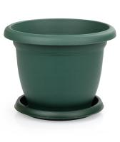 Цветочный горшок Вилла 22л зеленый с поддоном
