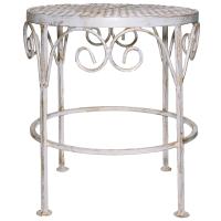 Столик садовый декор ПРОВАНС белый с патиной №2 РЗДИ