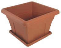 Кашпо Квадро 8,1л терракот С164Т