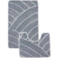 Комплект ковриков д/ванной и WC Радуга 50*80/40*50см серый МС2-079 /25шт/ My Crystal