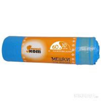 Мешки для мусора 60л (10ш) с завязками синие 310325 Мешки для мусора 60л (10ш) с завязками синие 310325