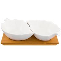 Набор салатников (2шт) Листок на поставке 188-48004  Набор салатников (2шт) Листок на поставке 188-48004