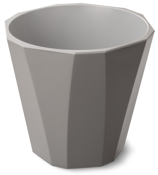 Кашпо Палермо 3,6л коричнево-серый с вставкой С317КСЕР /16шт/Мартика