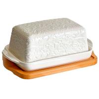 Масленка на бамбуковой подставке AK5-0036 /12шт/ Alpenkok 