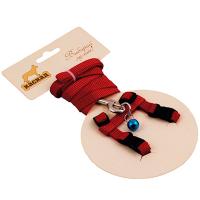 Комплект нейлон д/грыз.(поводок 10мм*120см шлейка с бубенчиком 10мм)красный 01221101-02/Каскад Комплект нейлон д/грыз.(поводок 10мм*120см шлейка с бубенчиком 10мм)красный 01221101-02/Каскад