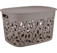 Коробка для хранения ФЛОРА 25л французский серый с крышкой М2364