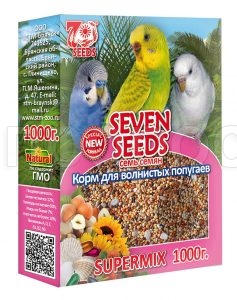 Корм для волнистых попугаев SEVEN SEEDS SUPERMIX  1000гр Корм для волнистых попугаев SEVEN SEEDS SUPERMIX  1000гр