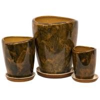 Агат коричневый из 3-х