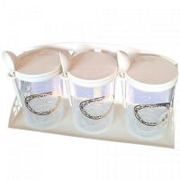 Набор банок Ориент 500гр*3шт прозрачный на подставке А002 /18шт/Арз