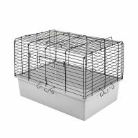 Клетка для кроликов и морских свинок складная  КРОЛИК №2 размер 58*40*32,5см св.сер/черный Клетка для кроликов и морских свинок складная  КРОЛИК №2 размер 58*40*32,5см св.сер/черный