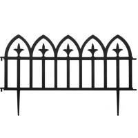 Забор  Кованый цветок 3м*30см 5-ти секционный черный