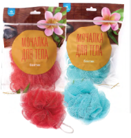 Мочалка д/тела бантик в инд. упак. HD033 /12/144шт/ АкваМаг Мочалка д/тела бантик в инд. упак. HD033 /12/144шт/ АкваМаг