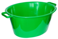 Таз 28л овальный зеленый 03043