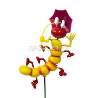 Штекер садовый Гусеница с зонтиком  GS-51-CWU 000659 Штекер садовый Гусеница с зонтиком  GS-51-CWU 000659