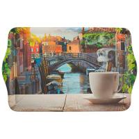 Поднос сервировочный FANTASIA 28,9*18,9*1,8см с дизайном 008259 /шт/Mallony