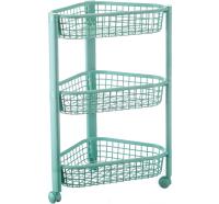 Полка универсальная 3 секции угловая ЕВРО фисташковый на колесиках М2756  Полка универсальная 3 секции угловая ЕВРО фисташковый на колесиках М2756