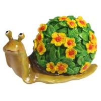 Улитка резная ( цветы желтые) L14W10H12 713592/D070 Улитка резная ( цветы желтые) L14W10H12 713592/D070