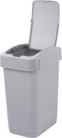 Контейнер д/мусора Step 12л с крышкой-клапаном белый SV4806 /8шт/ПР