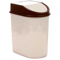 Контейнер для мусора 5л бежевый мрамор М2480