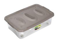 Ящик универс. Астело 28л 60*40*18см на колесиках серо-коричневый С664 /5шт/Мартика Ящик универс. Астело 28л 60*40*18см на колесиках серо-коричневый С664 /5шт/Мартика