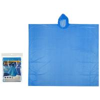 Дождевик "Пончо" 120*130см р-р L голубой материал ПЕВА