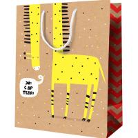 Пакет подарочный 11*14*6,5см "С ДР тебя" крафт MESHU/Рельеф