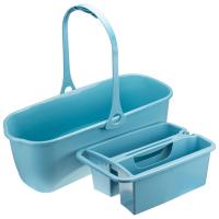 Ведро 17л ГРАНД с органайзером серо-голубой  Ведро 17л ГРАНД с органайзером серо-голубой