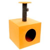 Когтеточка КУБ с площадкой ковролин 35х30х85см 6 SS=481 СТМ-9