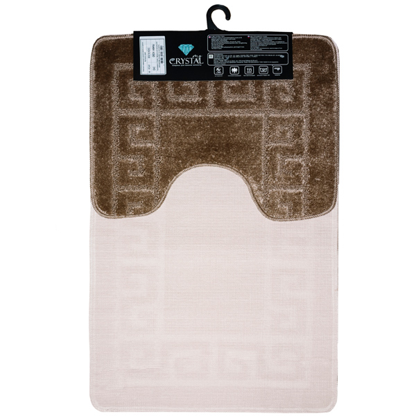 Комплект ковриков д/ванной и WC Афины 60*100/50*60 мокка МС2-601 /25шт/ My Crystal