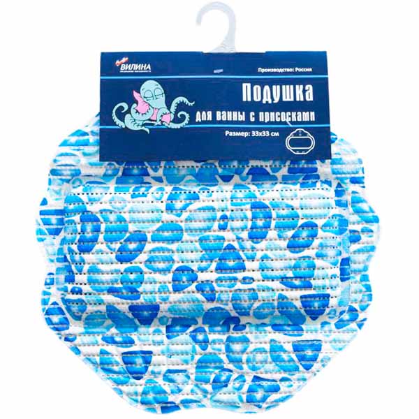 Подушка для ванной 33*33см с присосками ПВХ 6693 Подушка для ванной 33*33см с присосками ПВХ 6693
