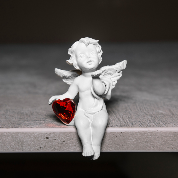 Ангел сидящий с рубином 15см (4шт) Р858-852K