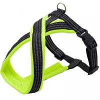 Шлейка Х-образная с подкладкой зеленая 20мм Премиум  обхв.груди 44-55см/01220016-02