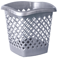 Корзина для мусора Офис квадратная серый 16022