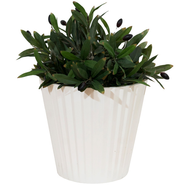 Кашпо Sand D230 5,8л белый с вставкой IG64021 /15шт/ПР