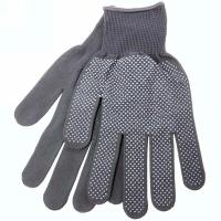 П234338 Перчатки нейлоновые с ПВХ серые с серый точкой 401 /12шт/600шт/ АПИ