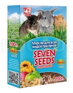 Мюсли SEVEN SEEDS для всех видов грызунов 200гр Мюсли SEVEN SEEDS для всех видов грызунов 200гр