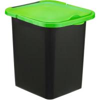 Контейнер для мусора 18л ПУРО ярко-зеленый М2475  Контейнер для мусора 18л ПУРО ярко-зеленый М2475