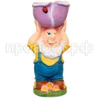 гном с цветком гном с цветком