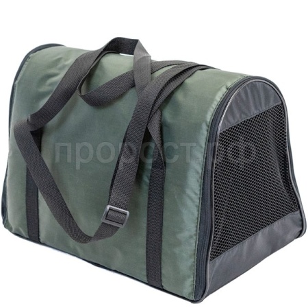 Сумка переноска Конверт-Туннель №0 расклад.с карманом и ремнем 33*19*21см зеленый/9025/