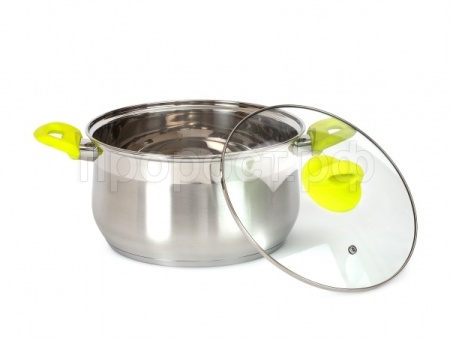 Кастрюля 6л GLORY с крышкой 24*13,5см /ASS204/4шт/ATTRIBUTE STEEL