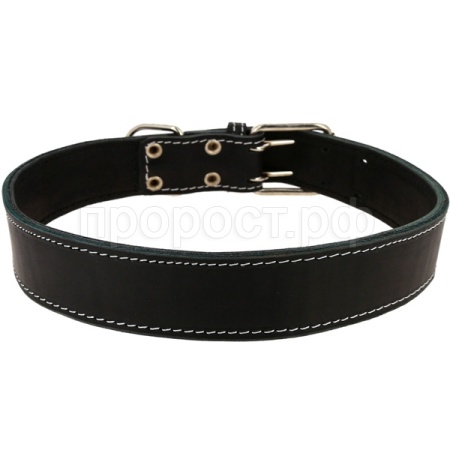 Ошейник кожа 45мм двойной 63-72см/00045014/Каскад