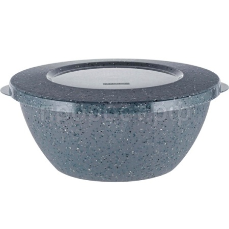 Миска 3л Plast Team Stone с крышкой темный камень PT1075 /20шт/ПР Миска 3л Plast Team Stone с крышкой темный камень PT1075 /20шт/ПР