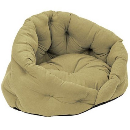 Лежанка Sleep-Бархат №2 овальная пухлая с подушкой 60*48*43см/94474милит/Дарэлл 