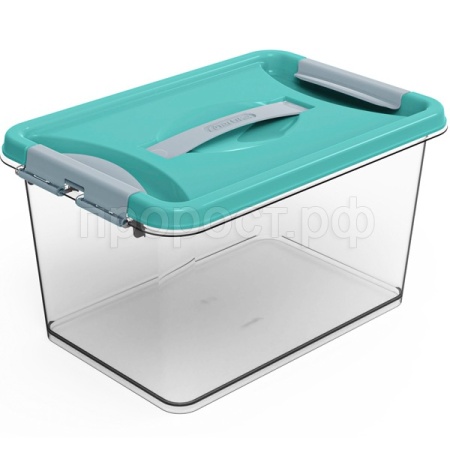 Контейнер д/хранения Клик 10л бирюзовый с защелками С274БИР Контейнер д/хранения Клик 10л бирюзовый с защелками С274БИР